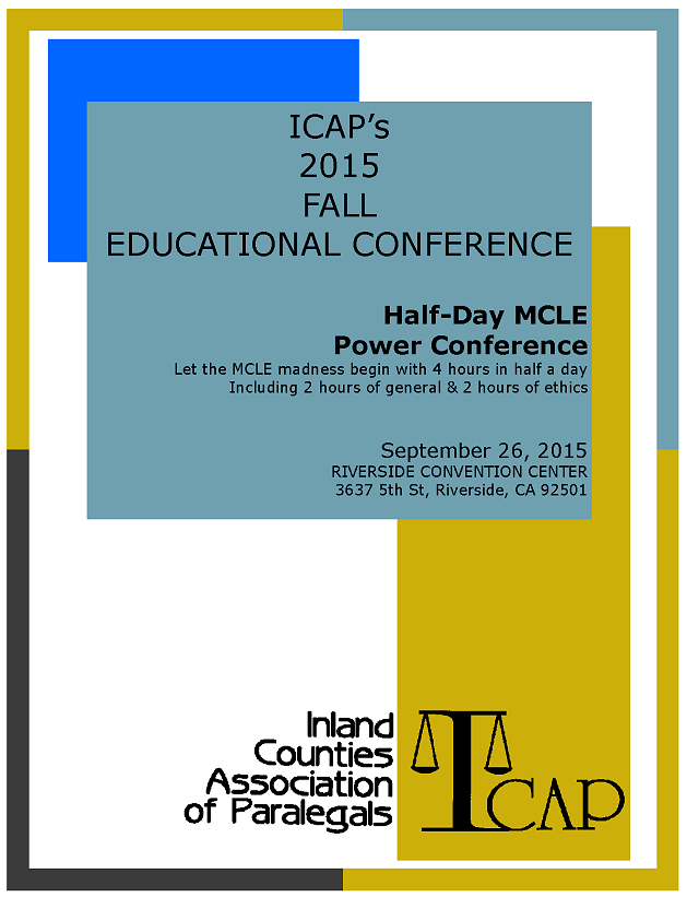 ICAP 2015 Educational Conference